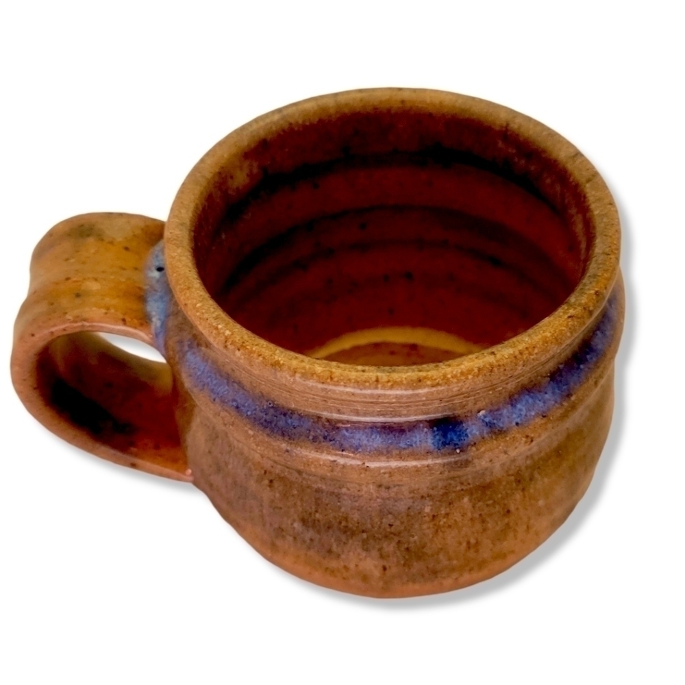 VINTAGE Hand Thrown Pottery Mug With An Interesting Artist Mark 12 Oz